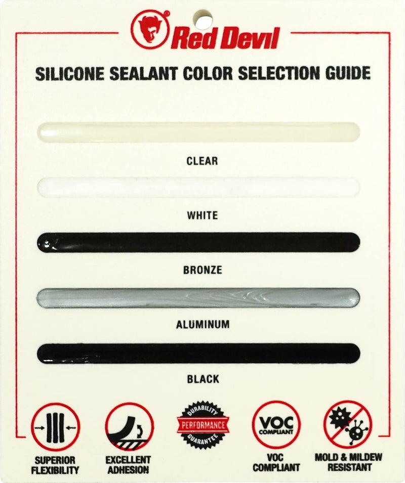 Red Devil 082012 100% Silicone Sealant Architectural Grade, Clear, 2.8 Oz, Pack of 12 - Image 4